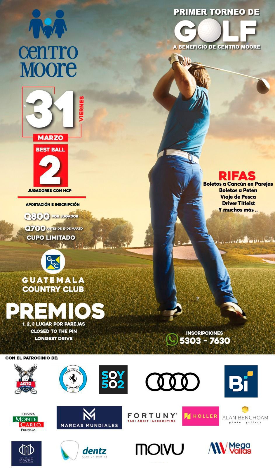 Primer Torneo de Golf a beneficio de Centro Moore Guatemala 2023
