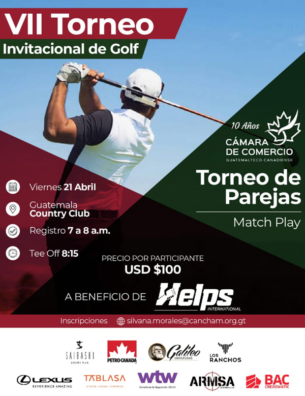 VII Torneo Invitacional de Golf CANCHAM Camara de Comercio Guatemala-Canadiense